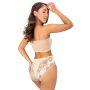 Braguitas de algodón color beige de talle alto con encaje - 273 - 5