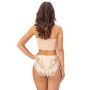 Braguitas de algodón color beige de talle alto con encaje - 273 - 4