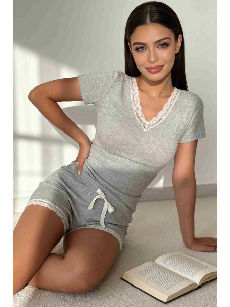 Pijama de mujer con encaje - Megi short - 2