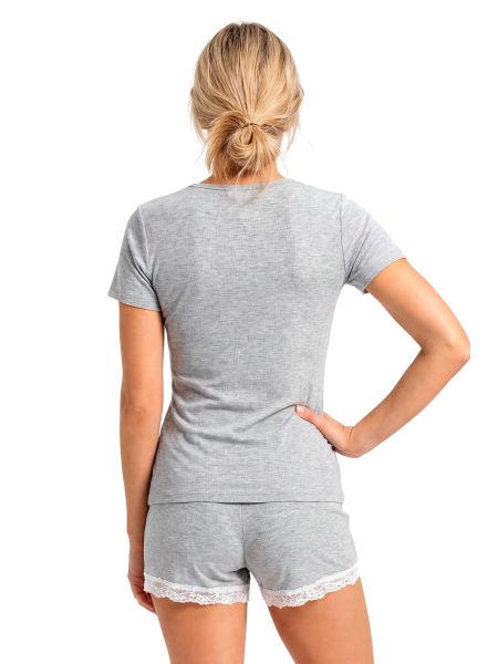 Pijama de mujer con encaje - Megi short - 4