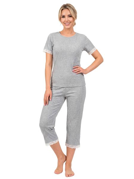 Pijama de mujer con pantalones de tres cuartos - Megi 3/4 - 3
