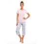 Pijama de algodón rosa - Dani 3/4 - 3