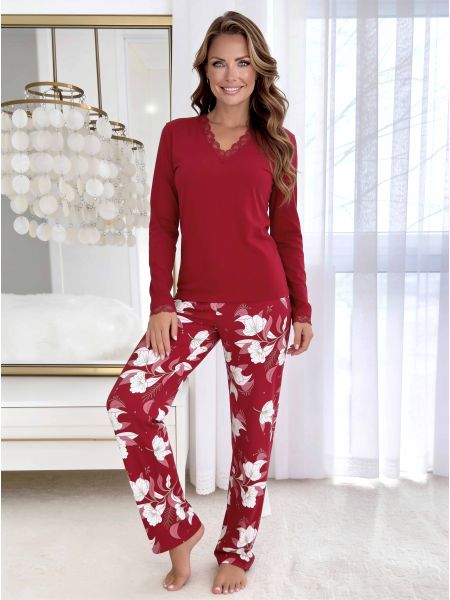 Elegante pijama de mujer de manga larga - Brigitte long