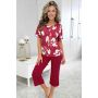 Pijama de mujer de color burdeos, de viscosa - Brigitte 3/4 - 2