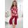 Pijama de mujer de color burdeos, de viscosa - Brigitte 3/4