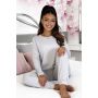 Pijama de mujer gris de manga larga - Home Long gris - 2