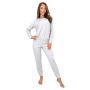 Pijama de mujer gris de manga larga - Home Long gris - 4
