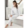 Pijama de mujer gris de manga larga - Home Long gris - 3