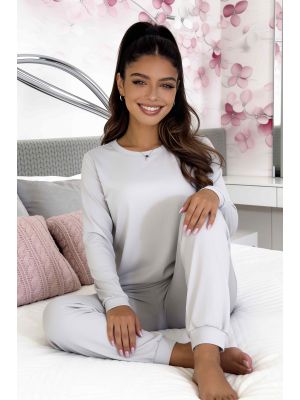 Pijama de mujer gris de manga larga - Home Long gris