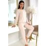 Pijama de algodón para mujer en color beige - Home Long beige - 2