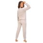 Pijama de algodón para mujer en color beige - Home Long beige - 5