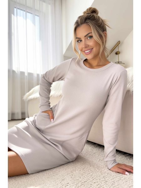 Camisón de mujer en color beige - Home beige