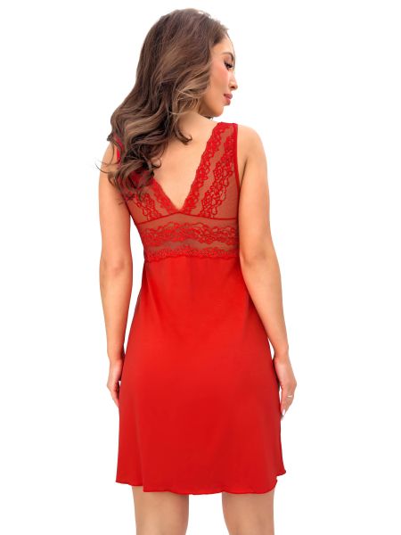 Camisón rojo con encaje - Chantalle rojo - 4