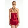 Pijama de mujer de color burdeos satinado - Tiffani 1/2 burdeos - 4