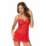 Conjunto camisón sexy con bóxers - Ana rojo - 2