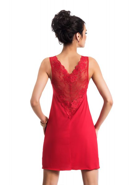 Camisón rojo de encaje - Kristina - 3