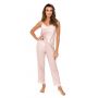 Pijama de satén con pantalón largo - Tiffani beige - 2