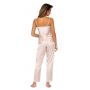 Pijama de satén con pantalón largo - Tiffani beige - 3