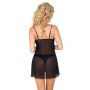 Camisón sexy y tanga - Sisi negro - 3