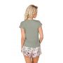 Pijama de señora con short - Nicola 1/2 oliva - 3