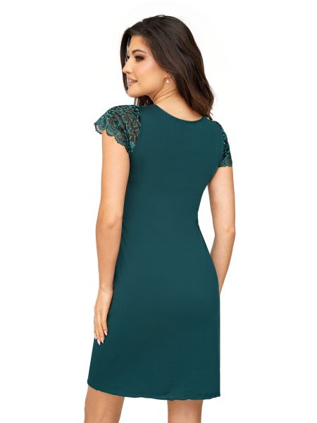 Elegante camisón con encaje - Melania verde - 2