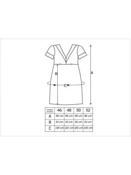 Camisón talla grande negro con encaje - Hana - 4