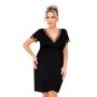 Camisón talla grande negro con encaje - Hana - 2